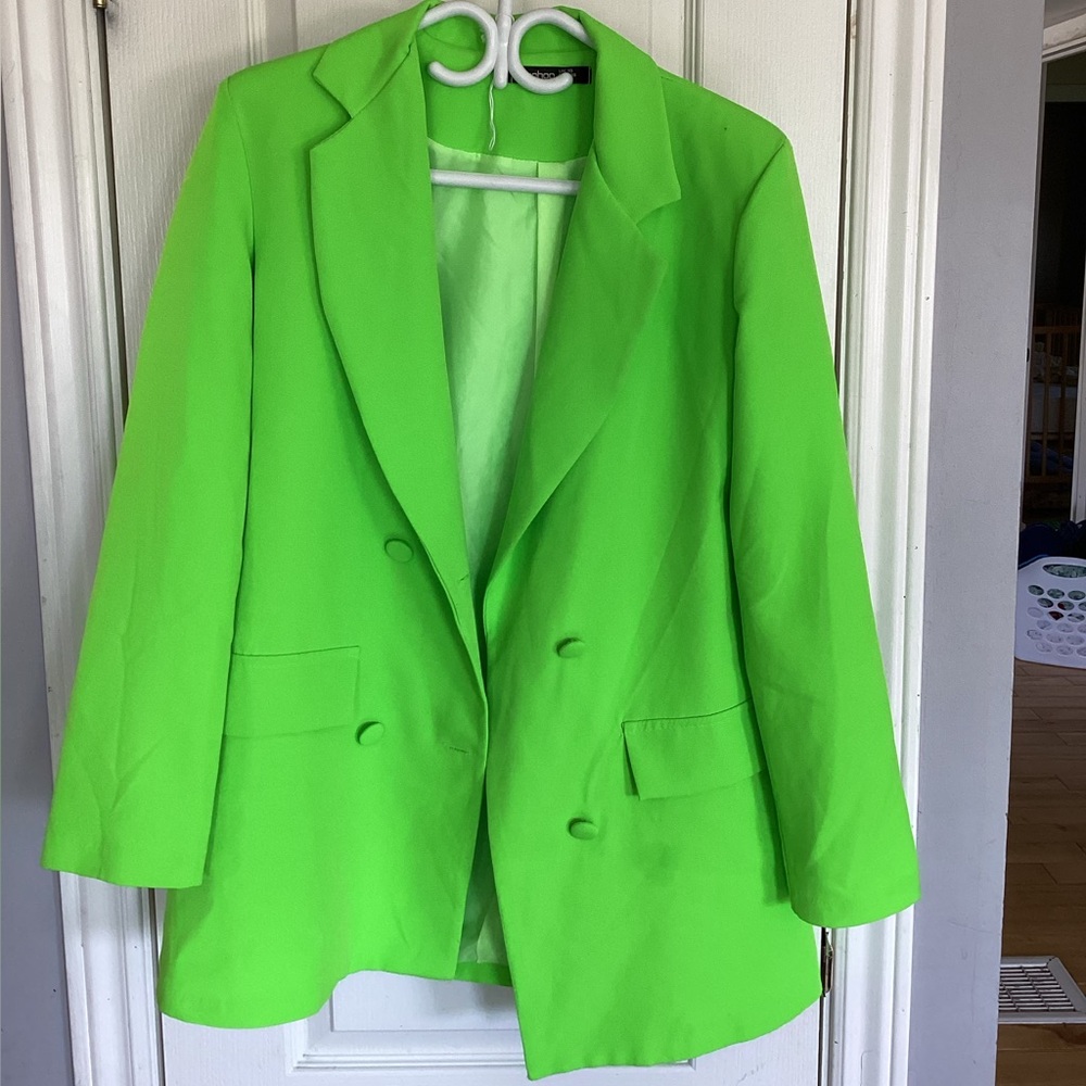 Boohoo Neon Green Blazer